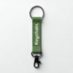 Strap Keychain Mockup with Carabiner