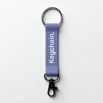 Strap Keychain Mockup with Carabiner