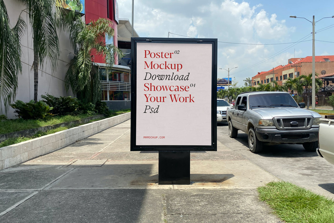 Free Street Banner Mockup PSD Template