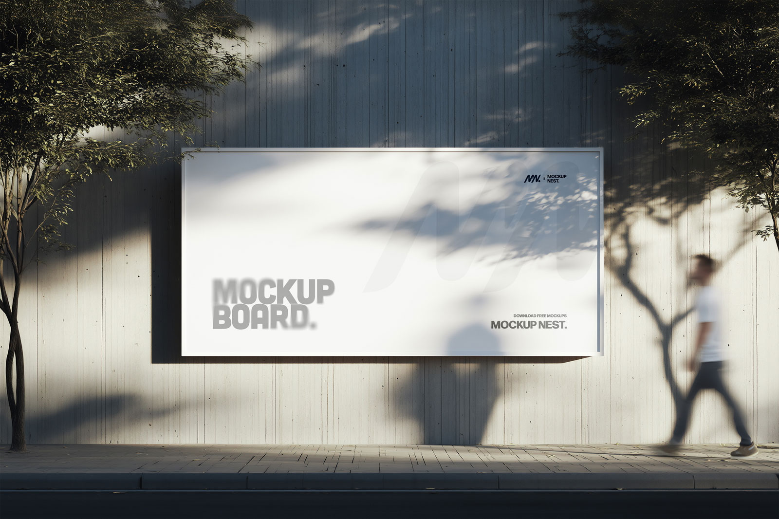 Free Street Billboard Mockup PSD Template