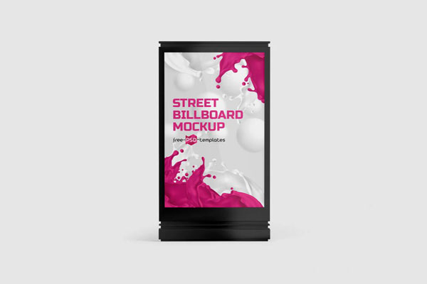 Street Billboard Mockup in 3 Shots