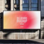 Street Billboard Mockup in Facing Sight