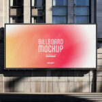 Street Billboard Mockup in Facing Sight