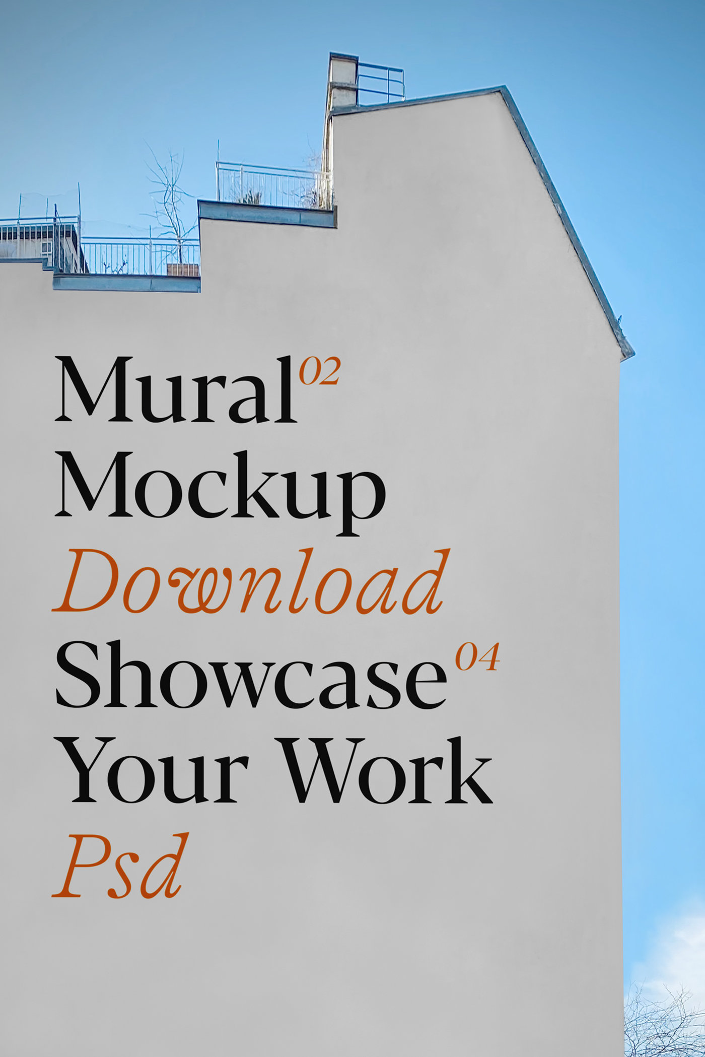 Street Mural Mockup in Facing Showcase FREE PSD
