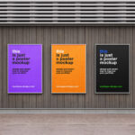 Street Poster Frames Mockup in 2 Sights