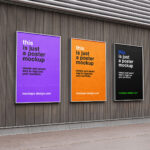 Street Poster Frames Mockup in 2 Sights