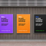 Street Poster Frames Mockup in 2 Sights