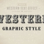 Striped Western Style Text Effect
