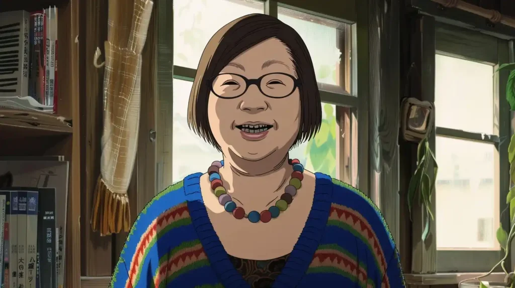 Studio Ghibli Smiling Woman