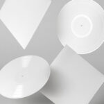 Stylish Floating Vinyls Mockup