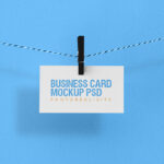 Stylish Photorealistic Hanging Business Card Mockup