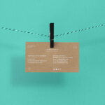 Stylish Photorealistic Hanging Business Card Mockup