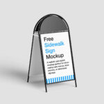 Stylish Sidewalk Sign Mockup