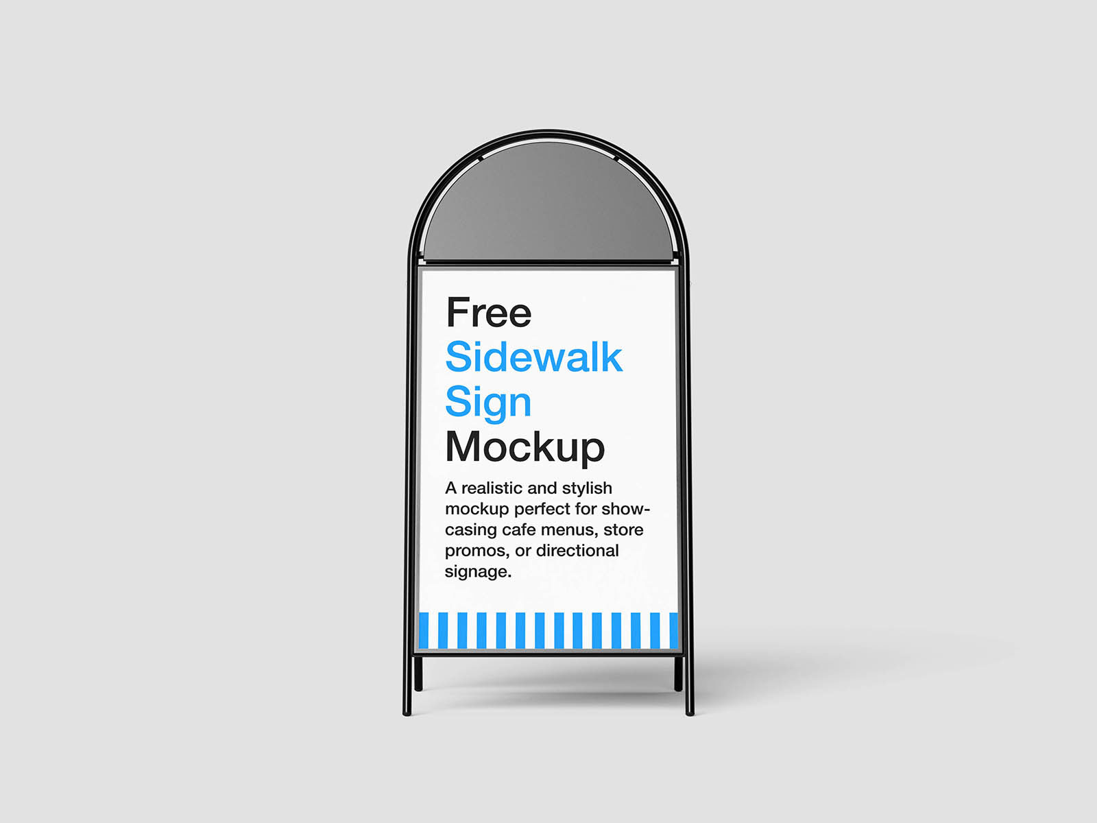 Free Stylish Sidewalk Sign Mockup PSD Template