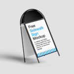 Stylish Sidewalk Sign Mockup