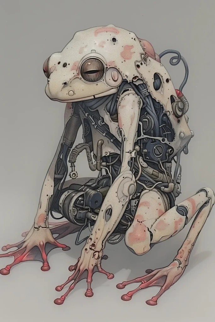 Stylized Eight-Legged Frog