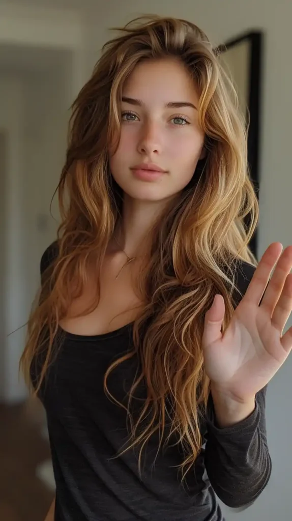 Stylized Stop Gesture Girl