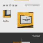 Subway Billboard Mockup in 3 Views
