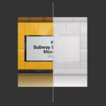 Subway Billboard Mockup in 3 Views