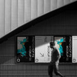 Subway Poster Mockup in Front Sight