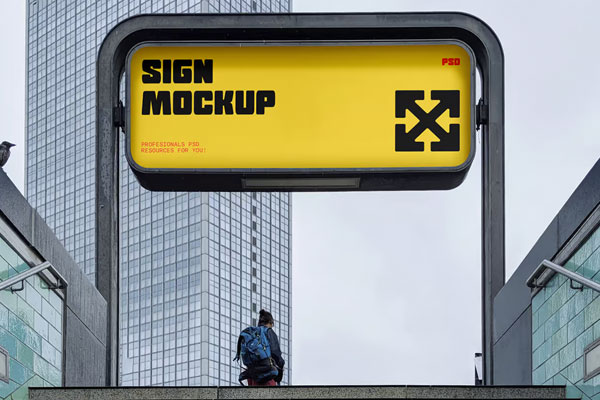 Subway Sign Mockup