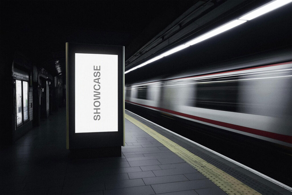 Subway Station Screen Mockup