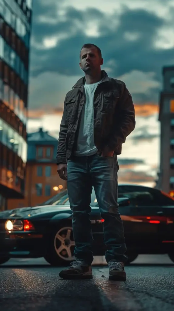 Success Man with Car