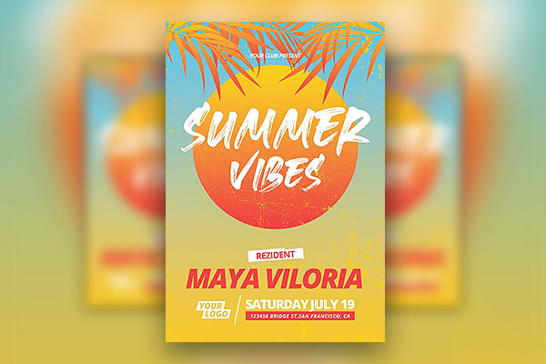 Summer Theme Flyer Template