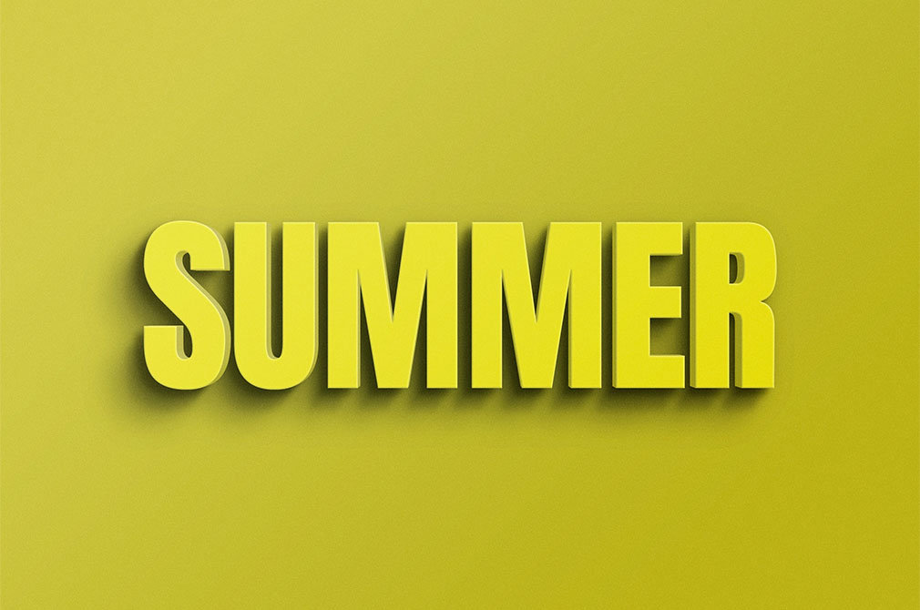 Summer Vibe Yellow Text Effect