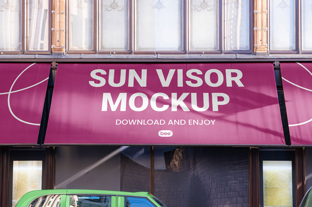 Sun Visors Front View Mockup