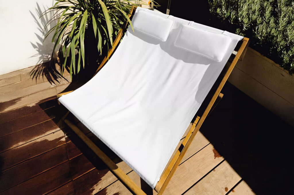 Sunbed on Terrace Mockup