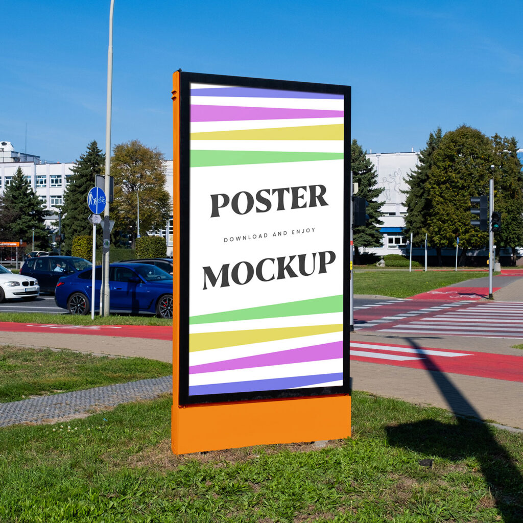 Sunny Citylight Display Mockup