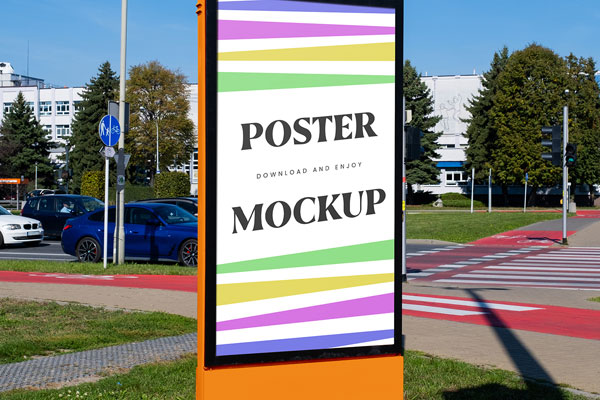 Sunny Citylight Display Mockup