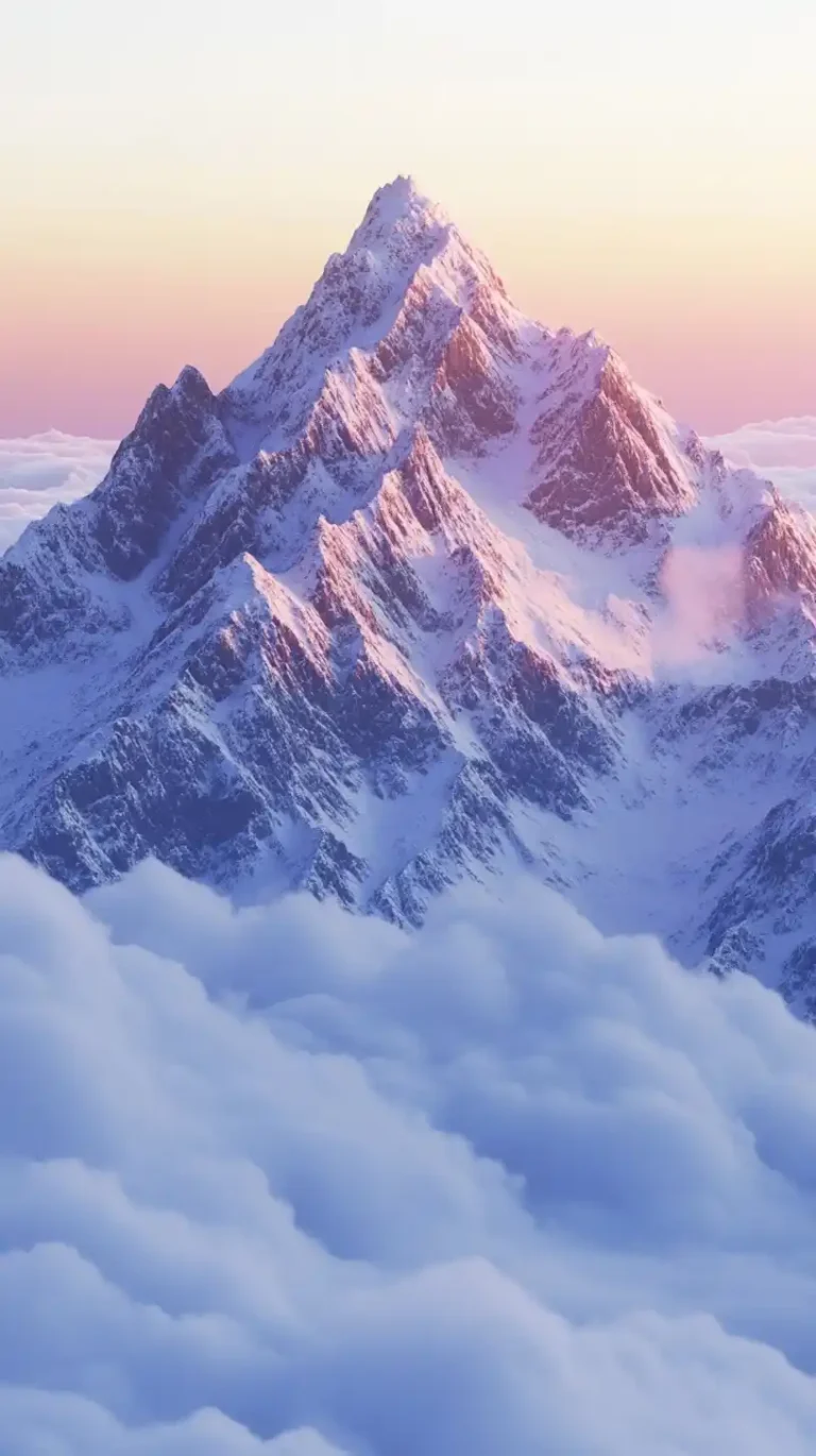 Sunset Sky Over Mountains
