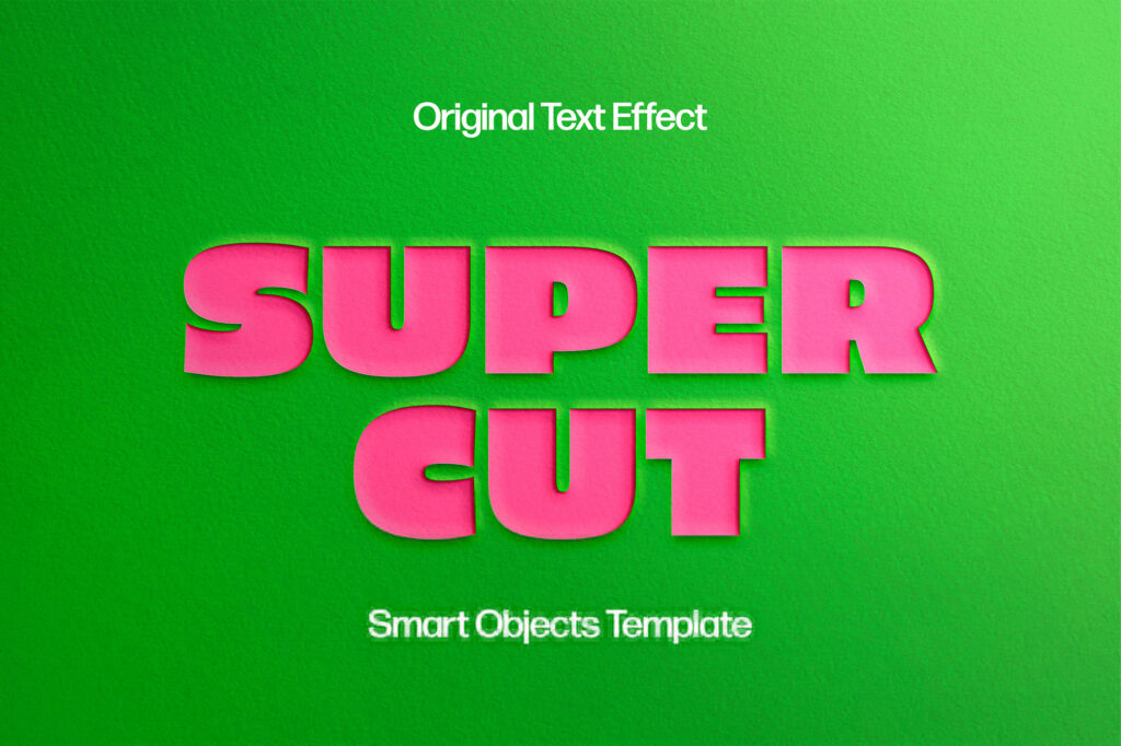 Super Paper Cut Out Text Effect / Logo Mockup