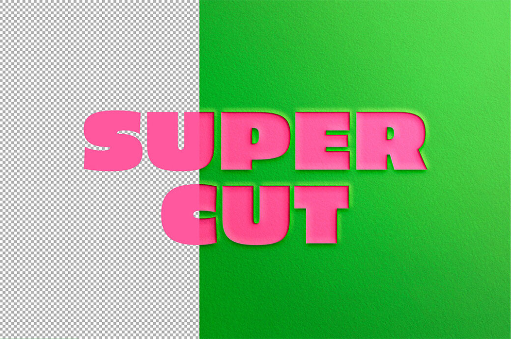 Free Super Paper Cut Out Text Effect / Logo Mockup PSD Template