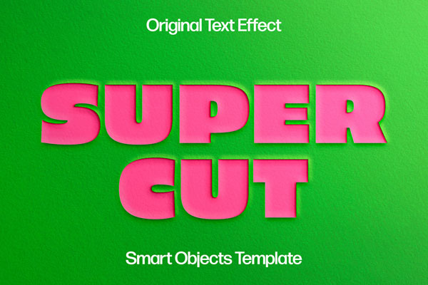 Super Paper Cut Out Text Effect / Logo Mockup