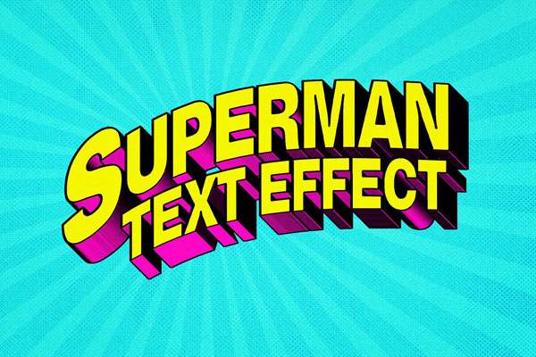 Superhero Comics Text Effect