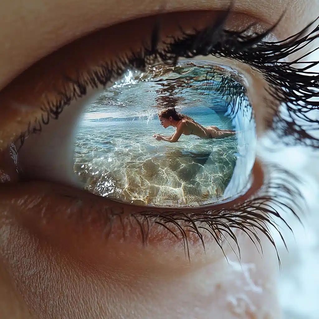 Surreal Eye with Beach Reflection