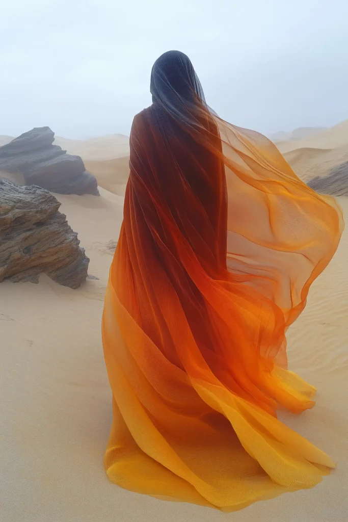 Surreal Figure in Dunes