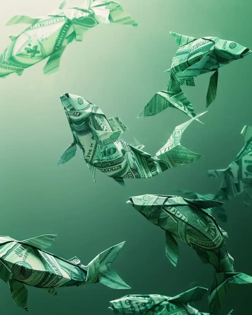 Surreal Fish Money Art