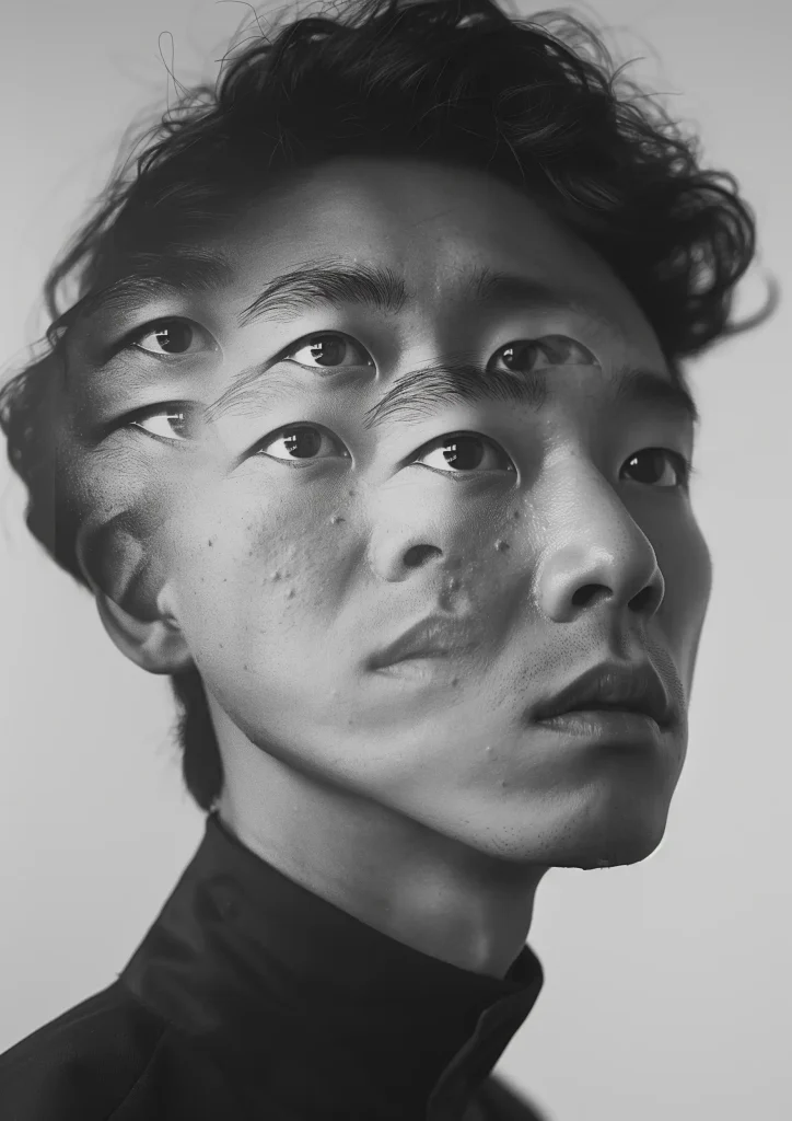 Surreal Multi-Faced Man ai prompt preview