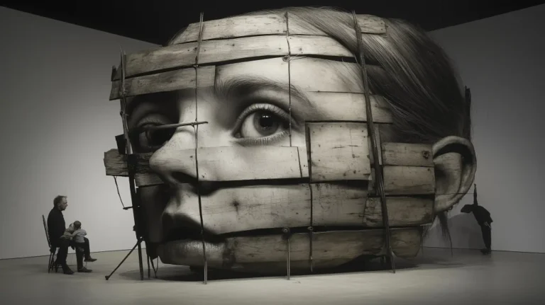 Surreal Woman in Wood
