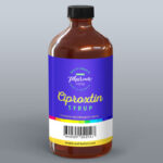 Syrup Amber Bottle Mockup in Front Sight