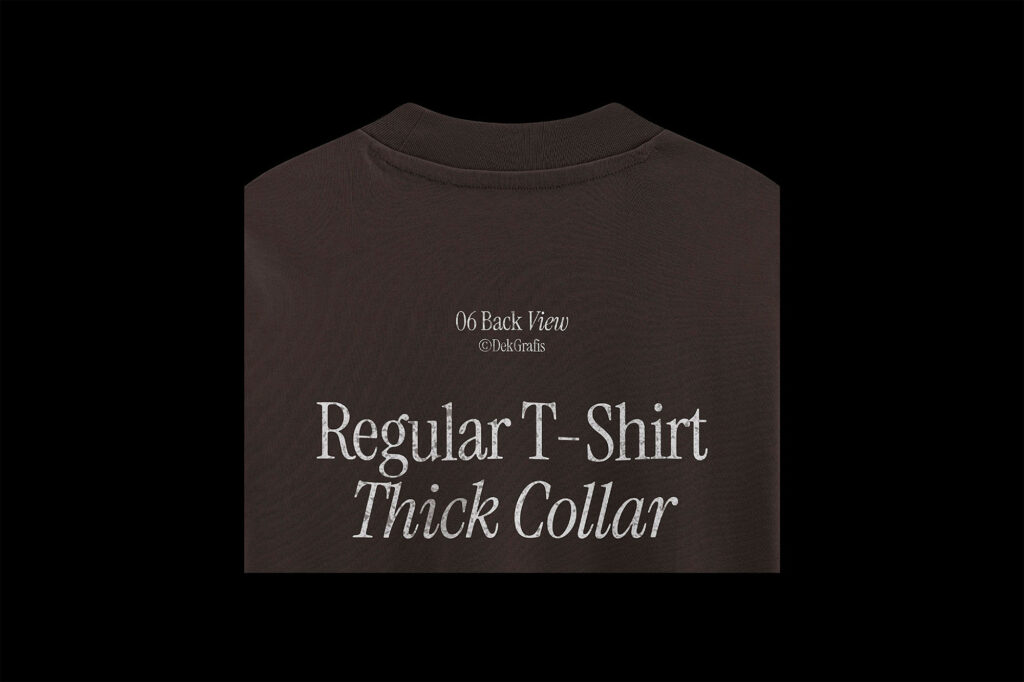 T-Shirt Collar Closeup Mockup Back View