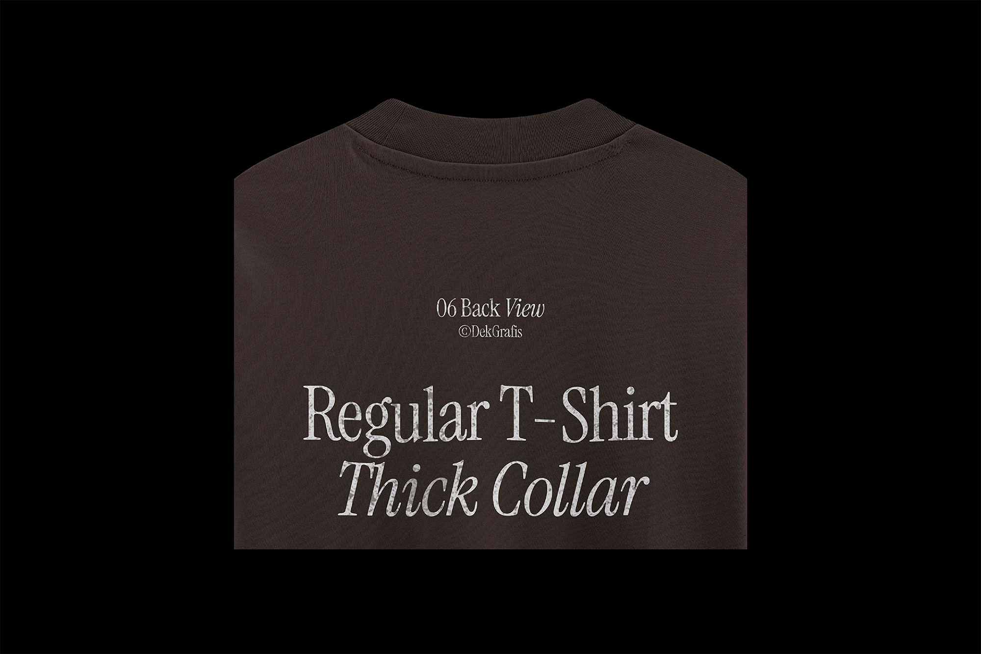 Free T-Shirt Collar Closeup Mockup Back View PSD Template