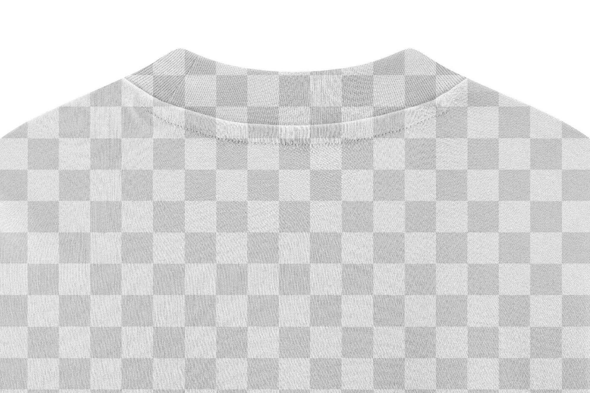 Free T-Shirt Collar Closeup Mockup Back View PSD Template