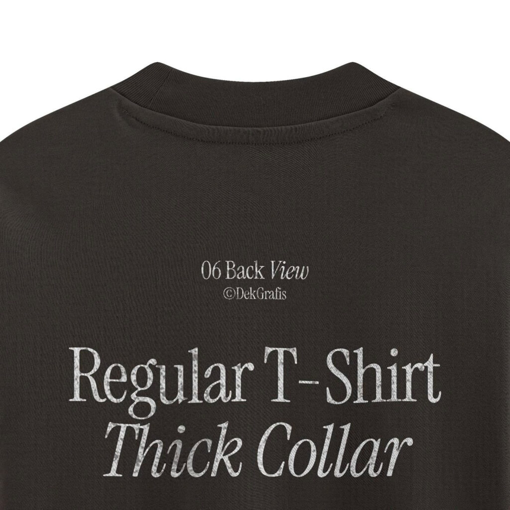 T-Shirt Collar Closeup Mockup Back View