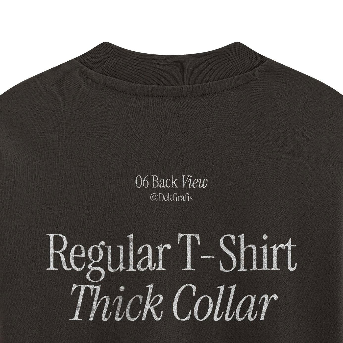 Free T-Shirt Collar Closeup Mockup Back View PSD Template