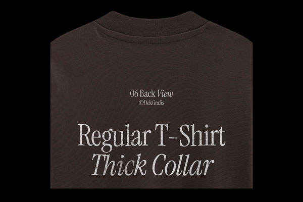 T-Shirt Collar Closeup Mockup Back View